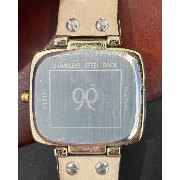 Women's Nine West NW/1840 37mm Watch, Gold Tone with Black Strap - Picture 4 of 4